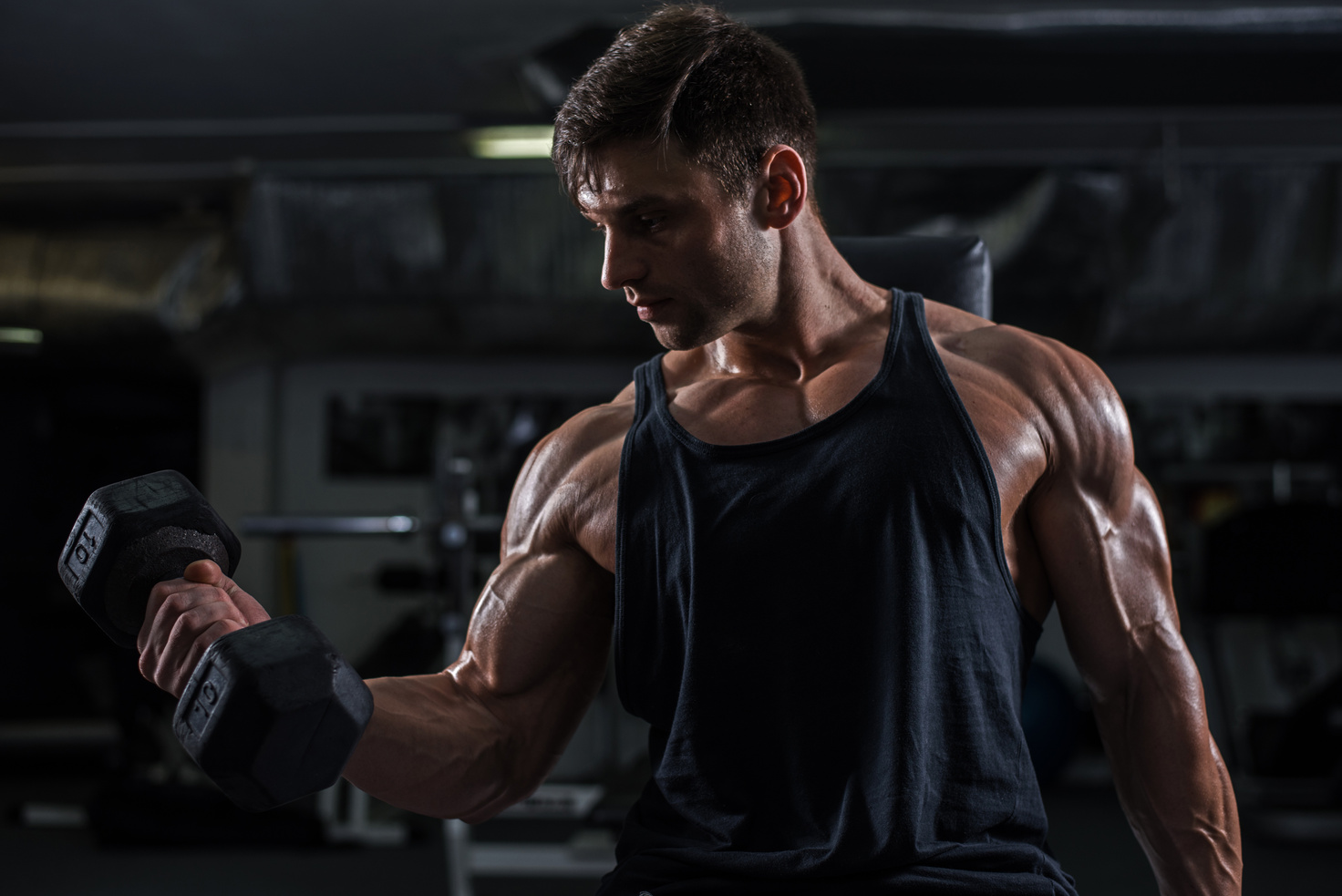 Bodybuilder in the gym